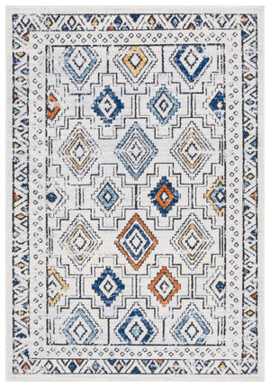 Safavieh Tulum 662 Power Loomed  Rug Ivory Grey / Blue Rust TUL662A-8
