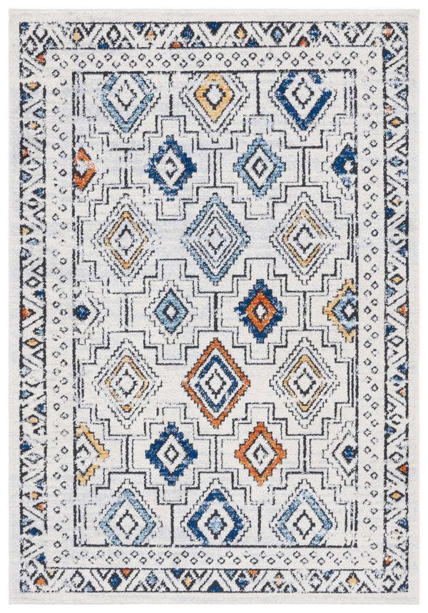Safavieh Tulum 662 Power Loomed  Rug Ivory Grey / Blue Rust TUL662A-8