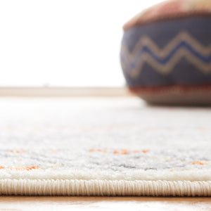 Safavieh Tulum 663 Power Loomed  Rug Ivory Grey / Rust TUL663P-8