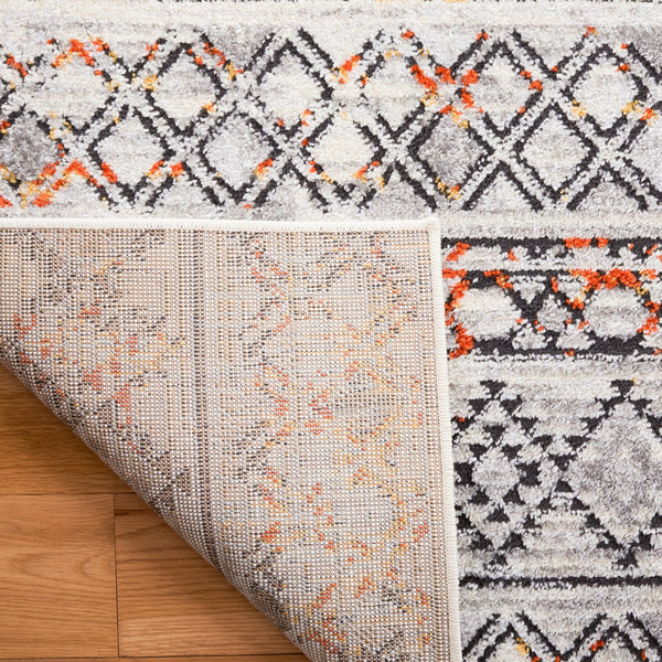 Safavieh Tulum 663 Power Loomed  Rug Ivory Grey / Rust TUL663P-8