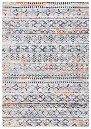 Safavieh Tulum 663 Power Loomed  Rug Ivory Grey / Rust TUL663P-8