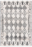 Tunisia 736 Bohemian Power Loomed 100 % Polyproplene Pile Rug Ivory / Black