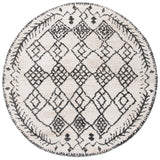 Tunisia 736 Bohemian Power Loomed 100 % Polyproplene Pile Rug Ivory / Black