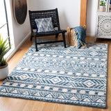 Tunisia 739 Bohemian Power Loomed 100 % Polyproplene Pile Rug Navy / Ivory