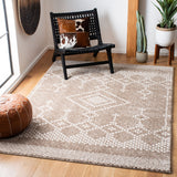 Tunisia 741 Bohemian Power Loomed 100 % Polyproplene Pile Rug Tan / Ivory