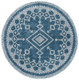 Tunisia 741 Bohemian Power Loomed 100 % Polyproplene Pile Rug Navy / Ivory