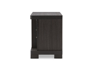 Baxton Studio Viveka 47-Inch Dark Brown Wood TV Cabinet with 2 Doors