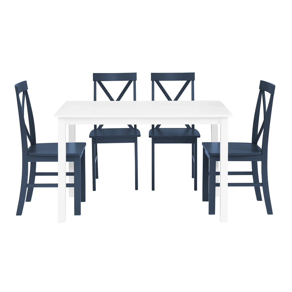 5-Piece Solid Wood Farmhouse Dining Set