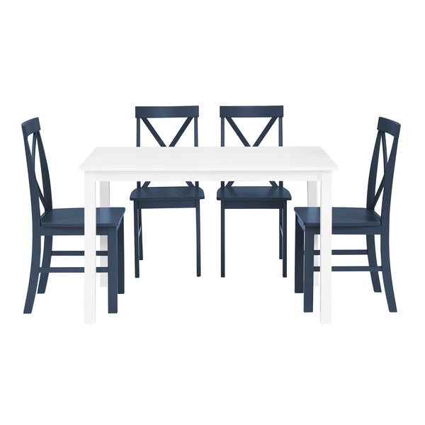 5-Piece Solid Wood Farmhouse Dining Set