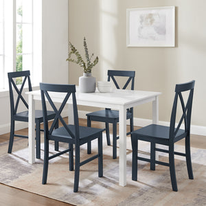 5-Piece Solid Wood Farmhouse Dining Set