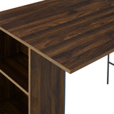 3 Piece Drop Leaf Counter Table Set Dark Walnut