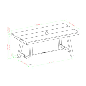70" Trestle Dining Table