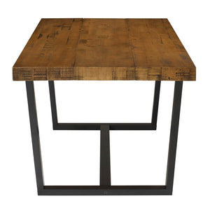 Modern Farmhouse Solid Plank Top Dining Table – Reclaimed Barnwood 