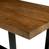 Modern Farmhouse Solid Plank Top Dining Table – Reclaimed Barnwood 