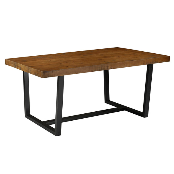 Modern Farmhouse Solid Plank Top Dining Table – Reclaimed Barnwood 