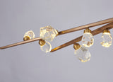 Bethel Gold LED Chandelier in Metal & Crystal