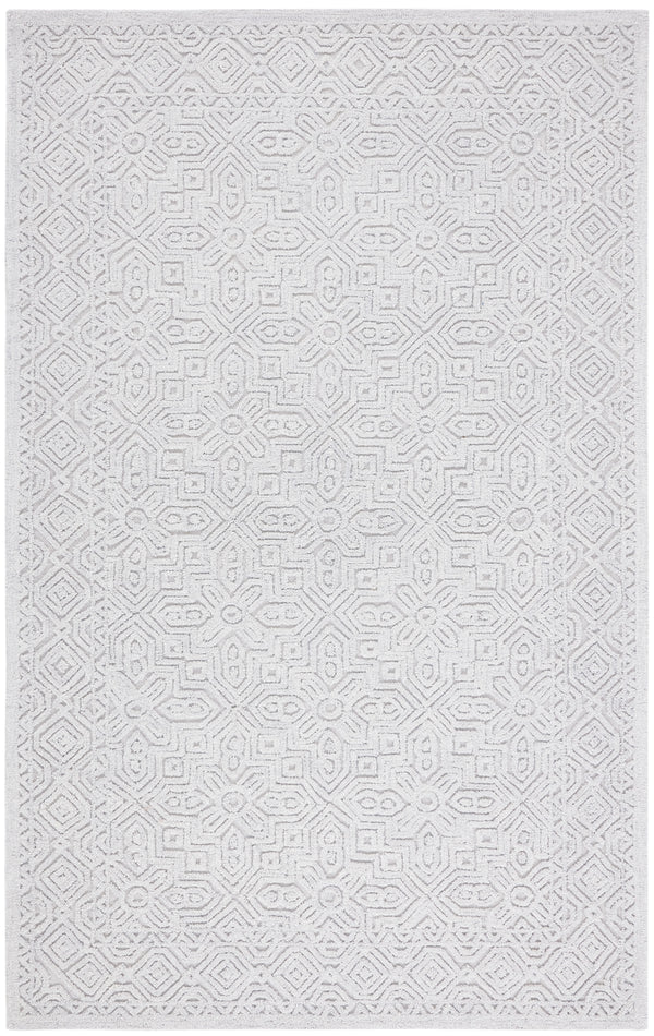 Textural 101 Hand Tufted 80% Wool 20% Cotton Contemporary Rug Silver 80% Wool 20% Cotton TXT101G-5