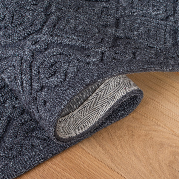 Textural 101 Hand Tufted 80% Wool 20% Cotton Contemporary Rug Charcoal 80% Wool 20% Cotton TXT101H-5