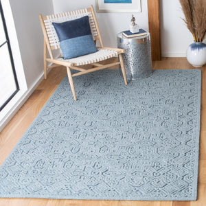Textural 101 Hand Tufted 80% Wool 20% Cotton Contemporary Rug Blue 80% Wool 20% Cotton TXT101M-5