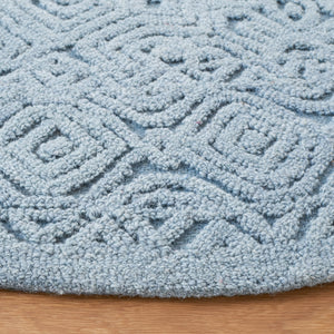 Textural 101 Hand Tufted 80% Wool 20% Cotton Contemporary Rug Blue 80% Wool 20% Cotton TXT101M-6R