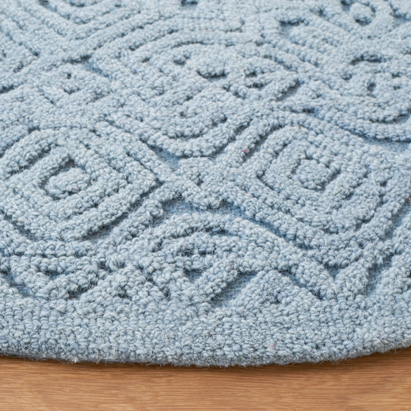 Textural 101 Hand Tufted 80% Wool 20% Cotton Contemporary Rug Blue 80% Wool 20% Cotton TXT101M-6R