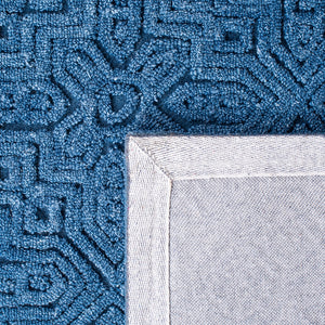 Textural 101 Hand Tufted 80% Wool 20% Cotton Contemporary Rug Dark Blue 80% Wool 20% Cotton TXT101N-5