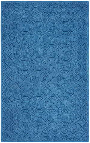Textural 101 Hand Tufted 80% Wool 20% Cotton Contemporary Rug Dark Blue 80% Wool 20% Cotton TXT101N-5