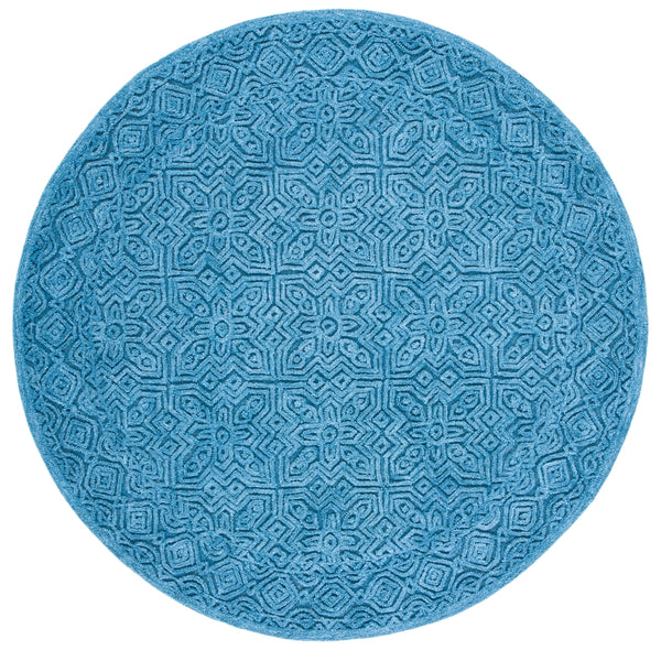 Textural 101 Hand Tufted 80% Wool 20% Cotton Contemporary Rug Dark Blue 80% Wool 20% Cotton TXT101N-6R