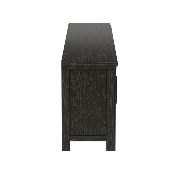 Legends Furniture Distressed Black TV Stand with 42 Inch Electric Fireplace Included TY5401.CLV