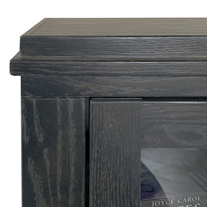 Legends Furniture Distressed Black TV Stand with 42 Inch Electric Fireplace Included TY5401.CLV