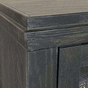 Legends Furniture Distressed Black TV Stand with 42 Inch Electric Fireplace Included TY5401.CLV