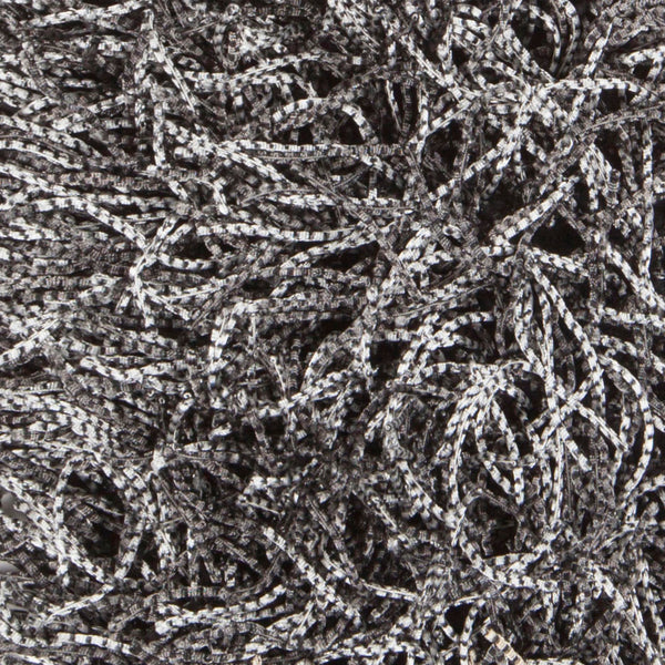 Chandra Rugs Tyra 80% Polyester + 20% Cotton Hand-Woven Shag Rug Grey/Black 9' x 13'