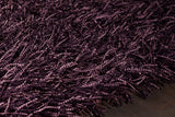 Chandra Rugs Tyra 80% Polyester + 20% Cotton Hand-Woven Shag Rug Purple/Black/Pink 9' x 13'