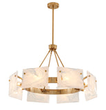 Bethel Gold Chandelier in Metal & Glass