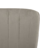 Tania Contemporary Task Chair in Gold Metal and Silver Velvet by LumiSource