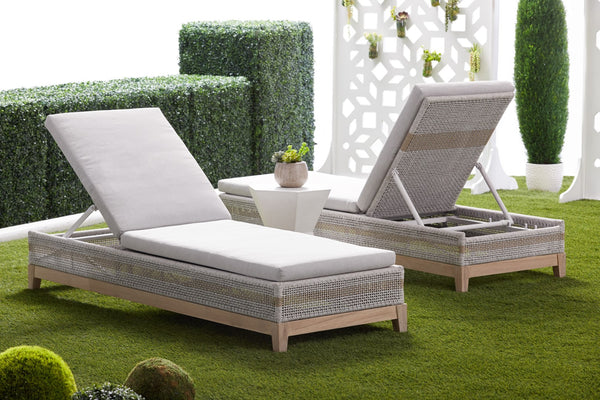 Essentials for Living Woven Tapestry Outdoor Chaise Lounge 6845.WTA/PUM/GT