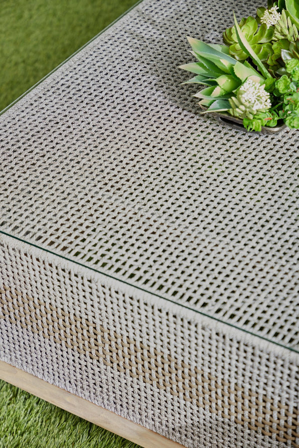Essentials for Living Woven Tapestry Outdoor Coffee Table 6846.WTA/GT