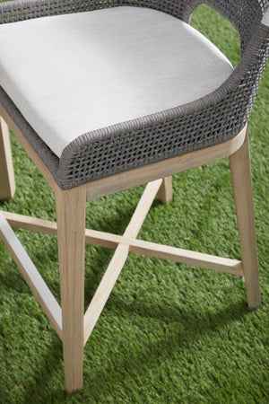 Essentials for Living Woven Tapestry Outdoor Counter Stool 6850CS.DOV/WHT/GT