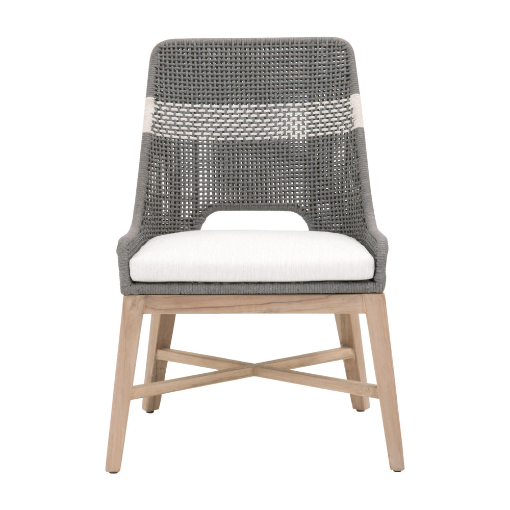 Essentials for Living Woven Tapestry Outdoor Dining Chair - Set of 2 6850.DOV/WHT/GT