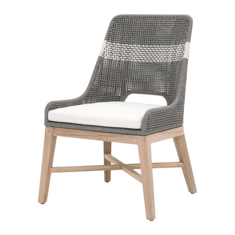 Essentials for Living Woven Tapestry Outdoor Dining Chair - Set of 2 6850.DOV/WHT/GT