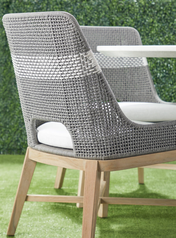 Essentials for Living Woven Tapestry Outdoor Dining Chair - Set of 2 6850.DOV/WHT/GT