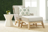 Essentials for Living Woven Tapestry Outdoor Footstool 6851FS.WTA/PUM/GT
