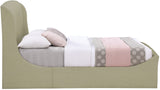 Tess Velvet / MDF / Plastic / Foam Contemporary Beige Velvet Queen Bed (3 Boxes) - 64.5" W x 91" D x 51" H