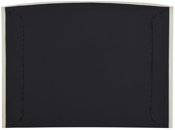 Tess Velvet / MDF / Plastic / Foam Contemporary Cream Velvet Queen Bed (3 Boxes) - 64.5" W x 91" D x 51" H