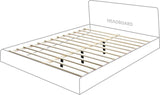 Tess Velvet / MDF / Plastic / Foam Contemporary Cream Velvet Queen Bed (3 Boxes) - 64.5" W x 91" D x 51" H