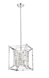 Bethel Chrome Chandelier in Metal & Crystal