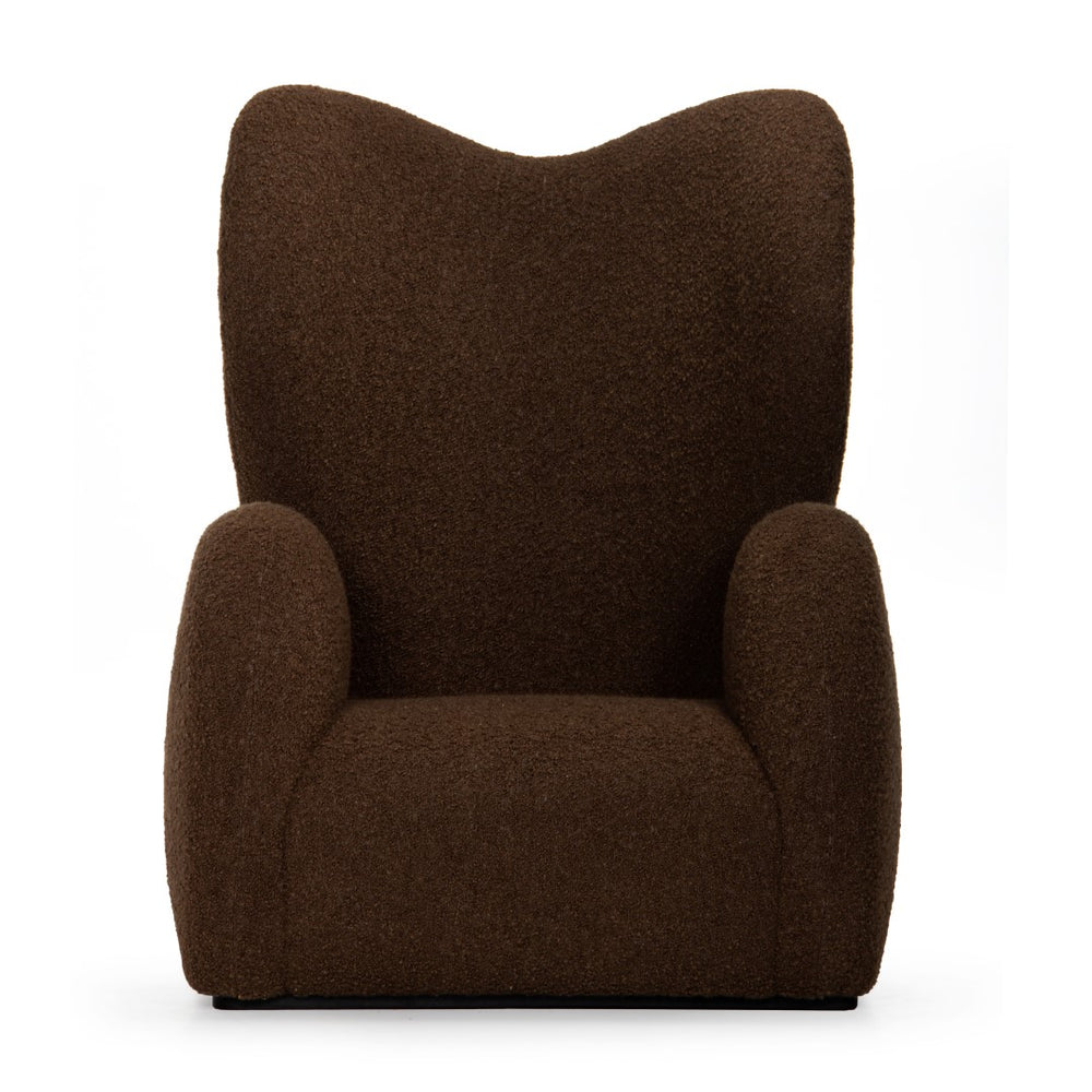 Union Home The Me Lounge Cocoa Boucle Plantation Grown Hardwood, Upholstery