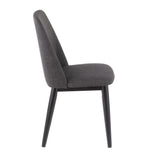 Tintori Contemporary Dining Chair in Charcoal Fabric by LumiSource - Set of 2