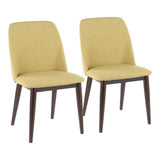 Tintori Contemporary Dining Chair in Green Fabric by LumiSource - Set of 2