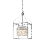 Bethel Chrome Chandelier in Metal & Crystal